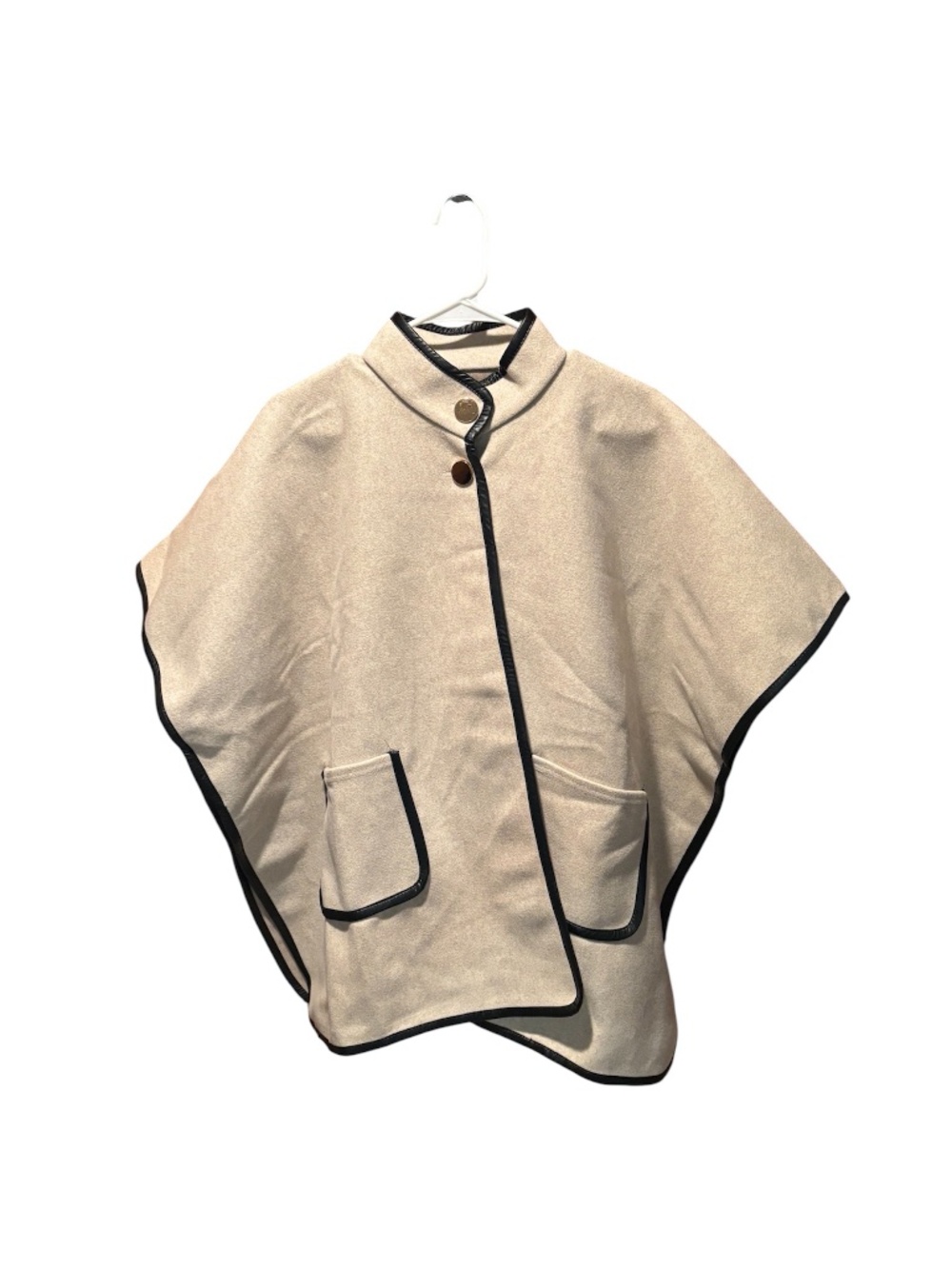 Rachel Zoe Cape Poncho One Size Beige and Black